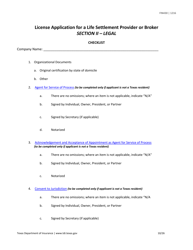 Form FIN430 License Application for a Life Settlement Provider or Broker - Texas, Page 10