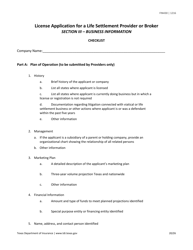 Form FIN430 License Application for a Life Settlement Provider or Broker - Texas, Page 20
