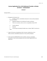 Form FIN430 License Application for a Life Settlement Provider or Broker - Texas, Page 25
