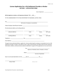 Form FIN430 License Application for a Life Settlement Provider or Broker - Texas, Page 5