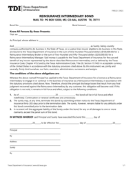 Document preview: Form FIN513 Reinsurance Intermediary Bond - Texas