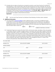 Form FIN514 Application for a Specialty Insurance License - Texas, Page 3