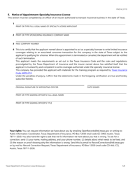 Form FIN514 Application for a Specialty Insurance License - Texas, Page 5
