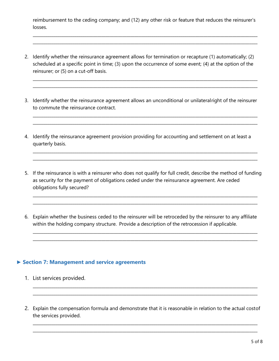 Form D (FIN584) Prior Notice of Transaction - Texas, Page 5