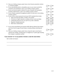 Form FIN599 Confidential Cybersecurity Checklist - Texas, Page 2