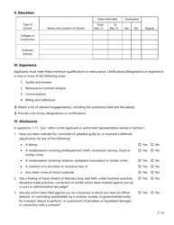 Form FIN614 Rfq Application - Reinsurance Services - Texas, Page 2