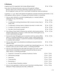 Form FIN615 Rfq Application - Special Deputy Receiver - Texas, Page 2