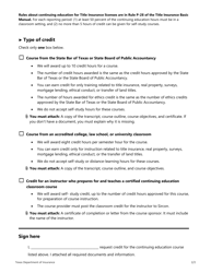 Form FINT22 Title Licensee: Continuing Education Credit Request - Texas, Page 2