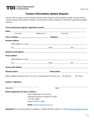 Document preview: Form PC400 Contact Information Update Request - Texas