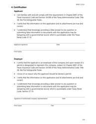 Form SF027 Fire Extinguisher Apprentice Permit Application - Texas, Page 3