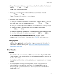 Form SF032 Individual Application for All Types of Fire Alarm Licenses - Texas, Page 3