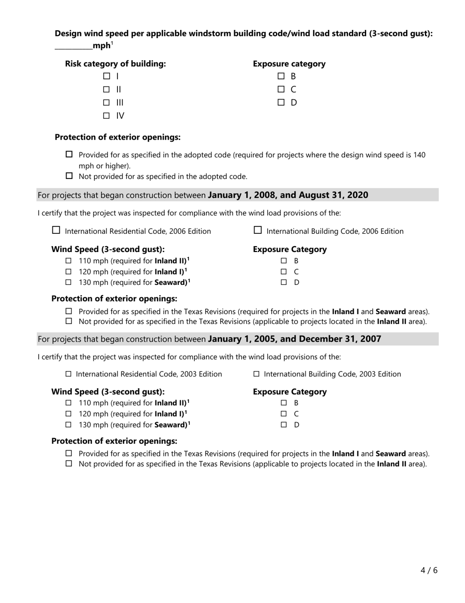 Form PC434 (WPI-2E) Application for Certificate of Compliance - Texas, Page 4