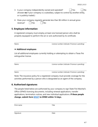 Form SF025 Fire Extinguisher Certificate of Registration Application - Texas, Page 4