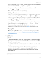 Form SF026 Individual Application for All Types of Fire Extinguisher Licenses - Texas, Page 3