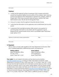 Form SF026 Individual Application for All Types of Fire Extinguisher Licenses - Texas, Page 4