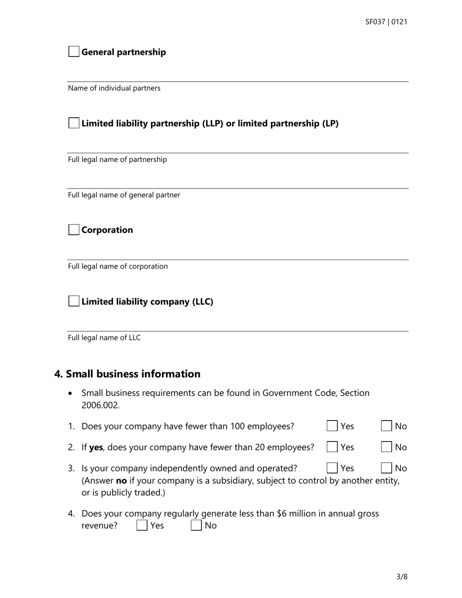 Form SF037 Fire Sprinkler Certificate of Registration Application - Texas, Page 3