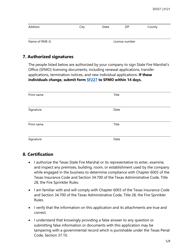 Form SF037 Fire Sprinkler Certificate of Registration Application - Texas, Page 5