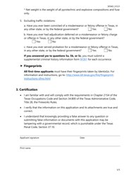Form SF045 Individual Application for a Pyrotechnic, Special Effects, and Flame Effects Operator&#039;s License - Texas, Page 3