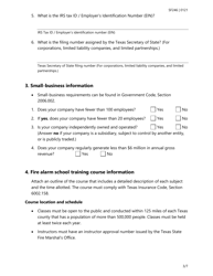 Form SF246 Fire Alarm Training School Approval Application - Texas, Page 3