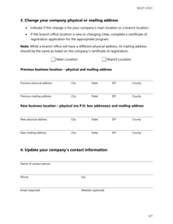 Form SF227 Company Information Update Form - Texas, Page 3