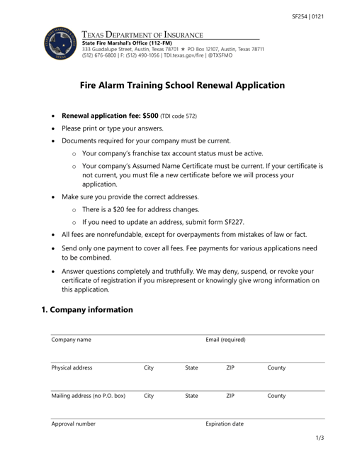 Form SF254  Printable Pdf