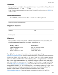 Form SF255 Fire Alarm Instructor Renewal Application - Texas, Page 2