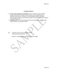 Form SN009 Ura Adverse Determination Notice, Health - Sample - Texas, Page 3