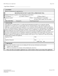 Form REG-200 Egg License Application - Texas, Page 4