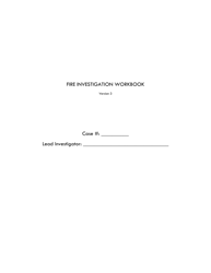 Fire Investigation Workbook - Texas