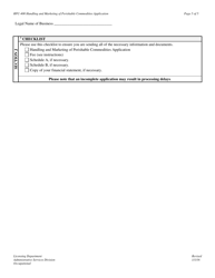 Form RPC-400 Handling and Marketing of Perishable Commodities Application - Texas, Page 5