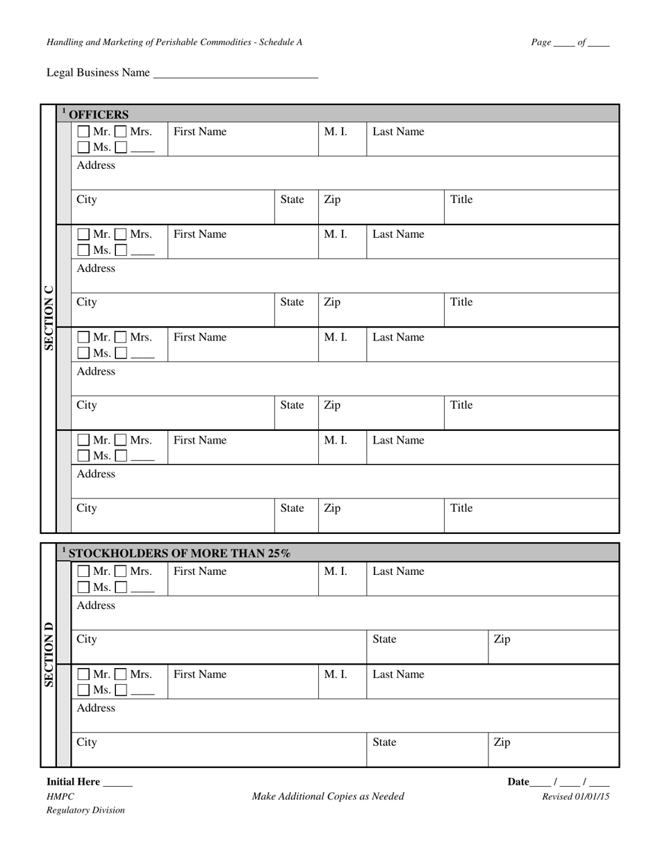 Form RPC-401 Schedule A Principles - Texas, Page 2