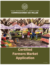 Document preview: Certified Farmers Market Application - Texas