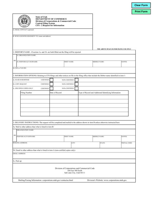 Form CFS-2  Printable Pdf