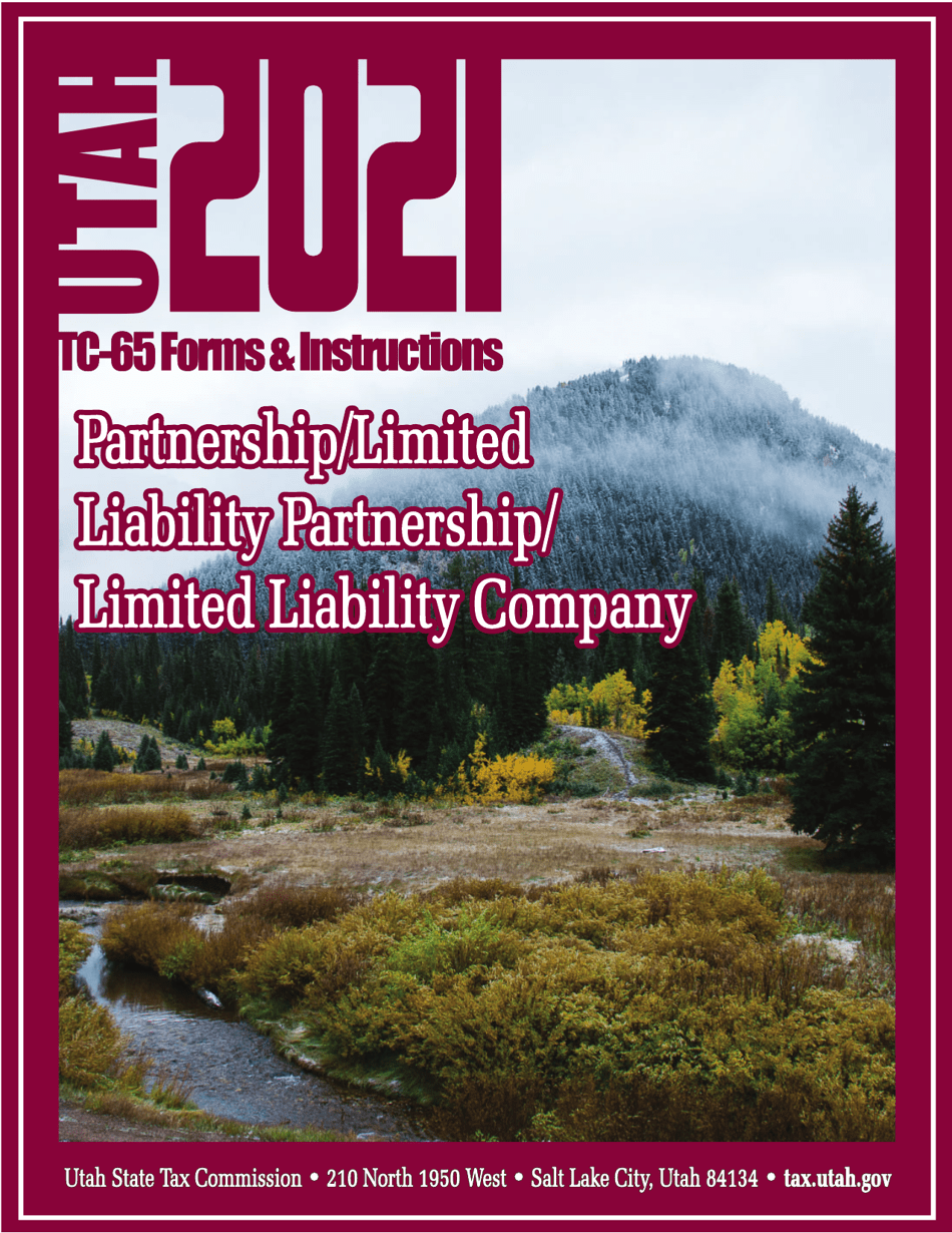 Download Instructions for Form TC65 Utah Partnership/Limited Liability