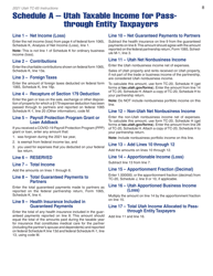 Instructions for Form TC-65 Utah Partnership/Limited Liability Partnership/Limited Liability Company Return - Utah, Page 10