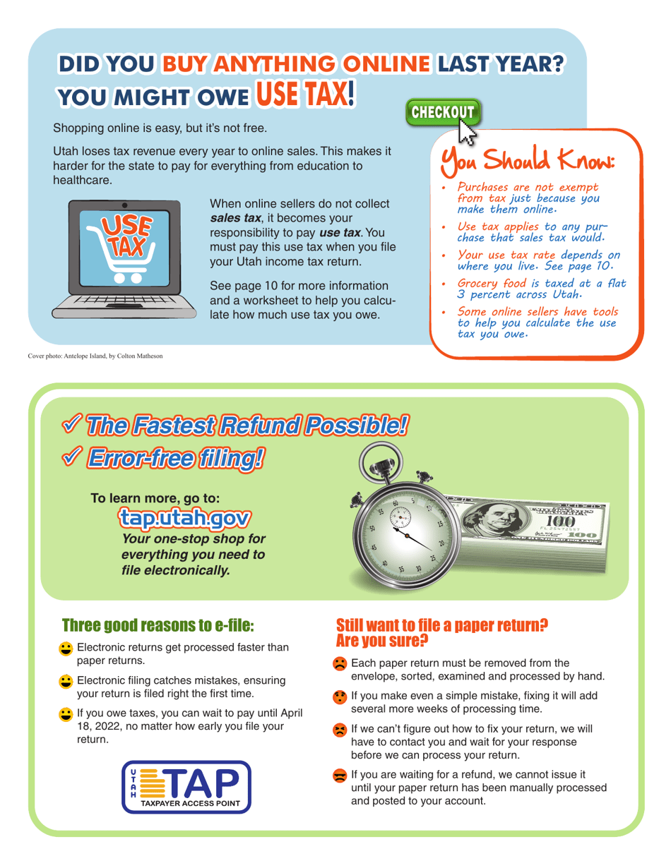 Instructions for Form TC-40 Utah Individual Income Tax Return - Utah, Page 2