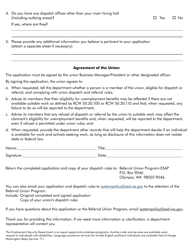 Application for Participation - Referral Union Program - Washington, Page 2