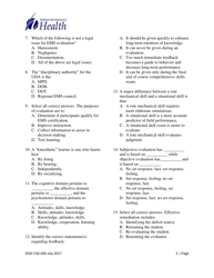 DOH Form 530-200 EMS Evaluator Workshop Exam - Washington, Page 2