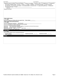 DOH Form 210-016 Foodborne Botulism Reporting Form - Washington, Page 4