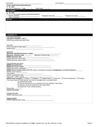 DOH Form 210-018 Infant Botulism Reporting Form - Washington, Page 3