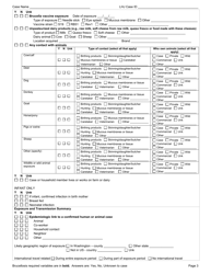 DOH Form 210-019 Brucellosis Reporting Form - Washington, Page 3