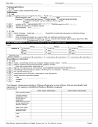 DOH Form 420-215 Botulism Reporting Form, Other - Washington, Page 2