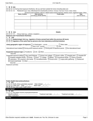 DOH Form 420-215 Botulism Reporting Form, Other - Washington, Page 3