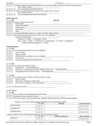 DOH Form 210-020 Campylobacteriosis Reporting Form - Washington, Page 4