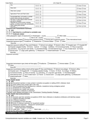 DOH Form 210-020 Campylobacteriosis Reporting Form - Washington, Page 5