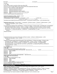 DOH Form 420-128 Viral Hemorrhagic Fever Reporting Form - Washington, Page 3