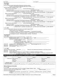 DOH Form 210-027 Haemophilus Influenzae Reporting Form - Washington, Page 2