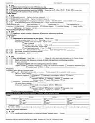 DOH Form 210-028 Hantavirus Infection Reporting Form - Washington, Page 2