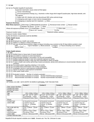 DOH Form 210-031 Hepatitis B - Acute Reporting Form - Washington, Page 4
