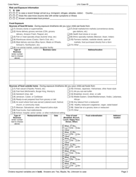 DOH Form 210-021 Cholera Reporting Form - Washington, Page 3